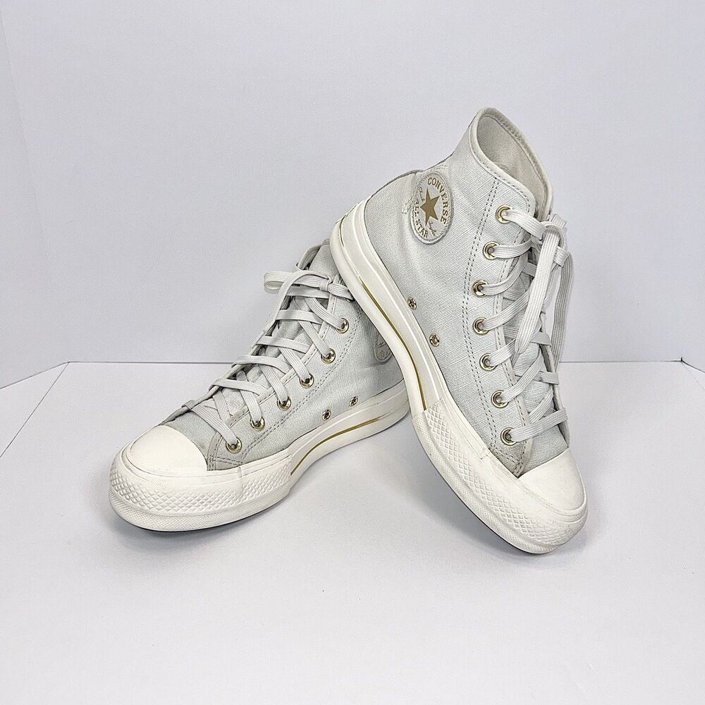 Converse Chuck Taylor All Star High Top Gray Classic Canvas Sneakers Women's 9